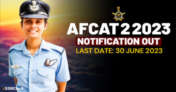 AFCAT 2 Notification 2023 Published Online Application last date 30 June 2023