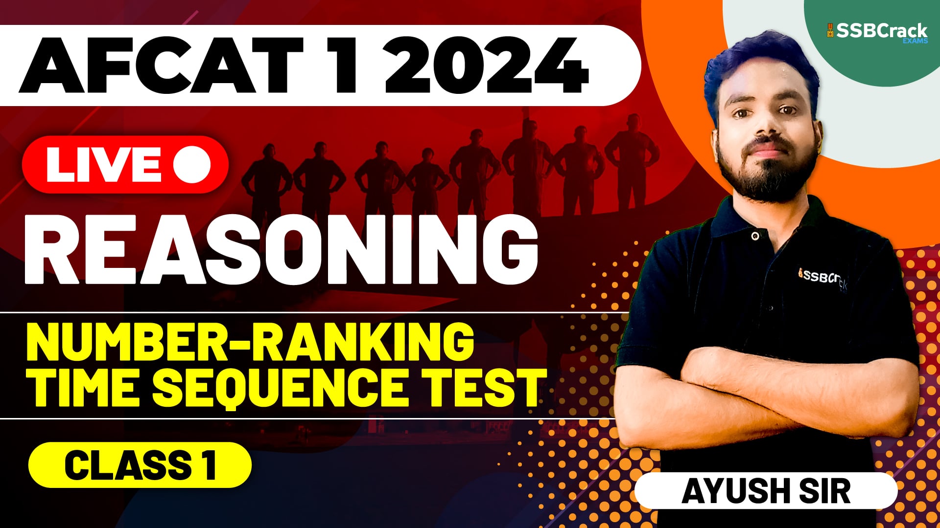 AFCAT 1 2024 Reasoning Number Ranking Time Sequence Test Class 1