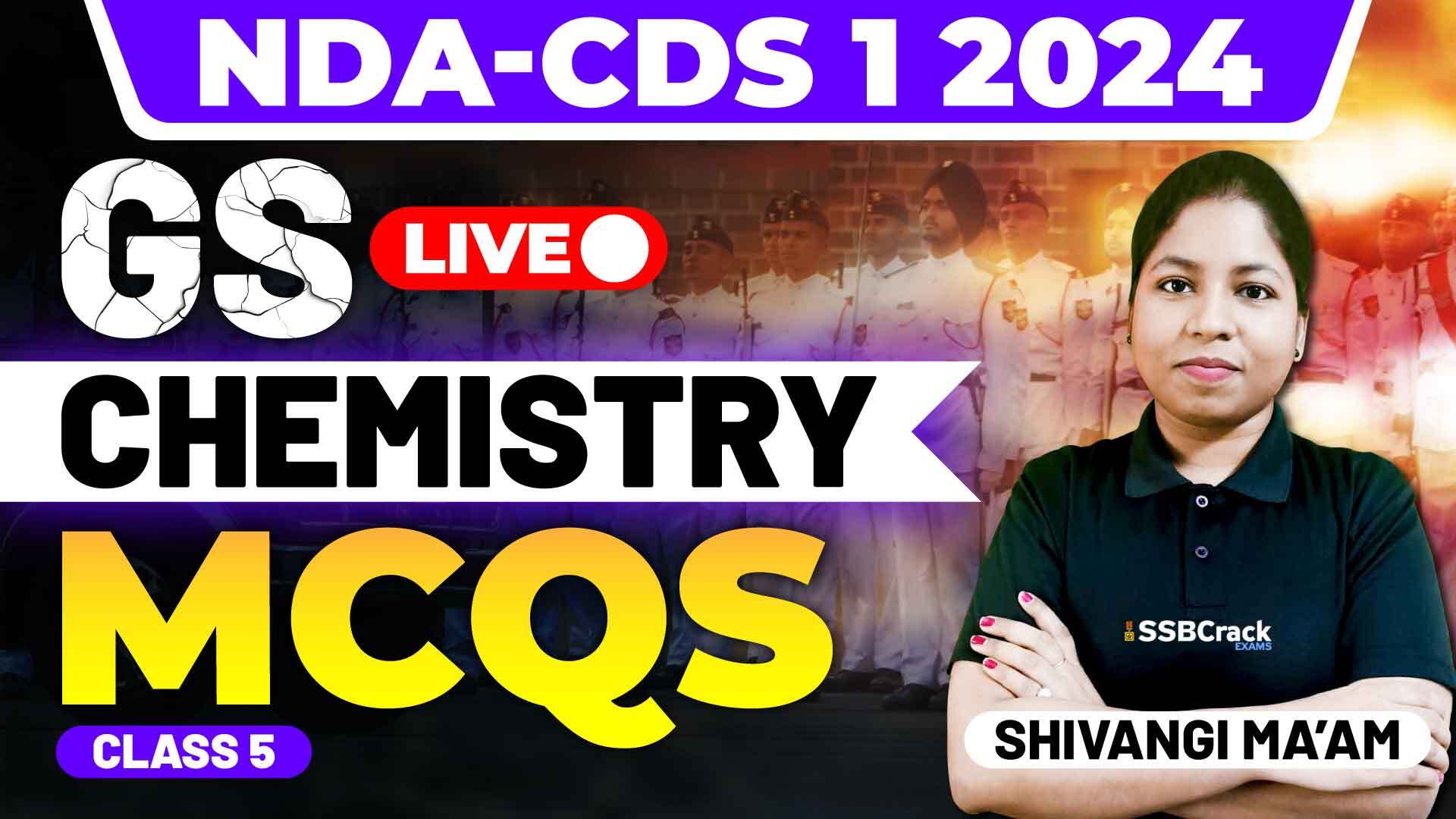 NDA CDS 1 2024 GS Chemistry MCQ Class 5 1
