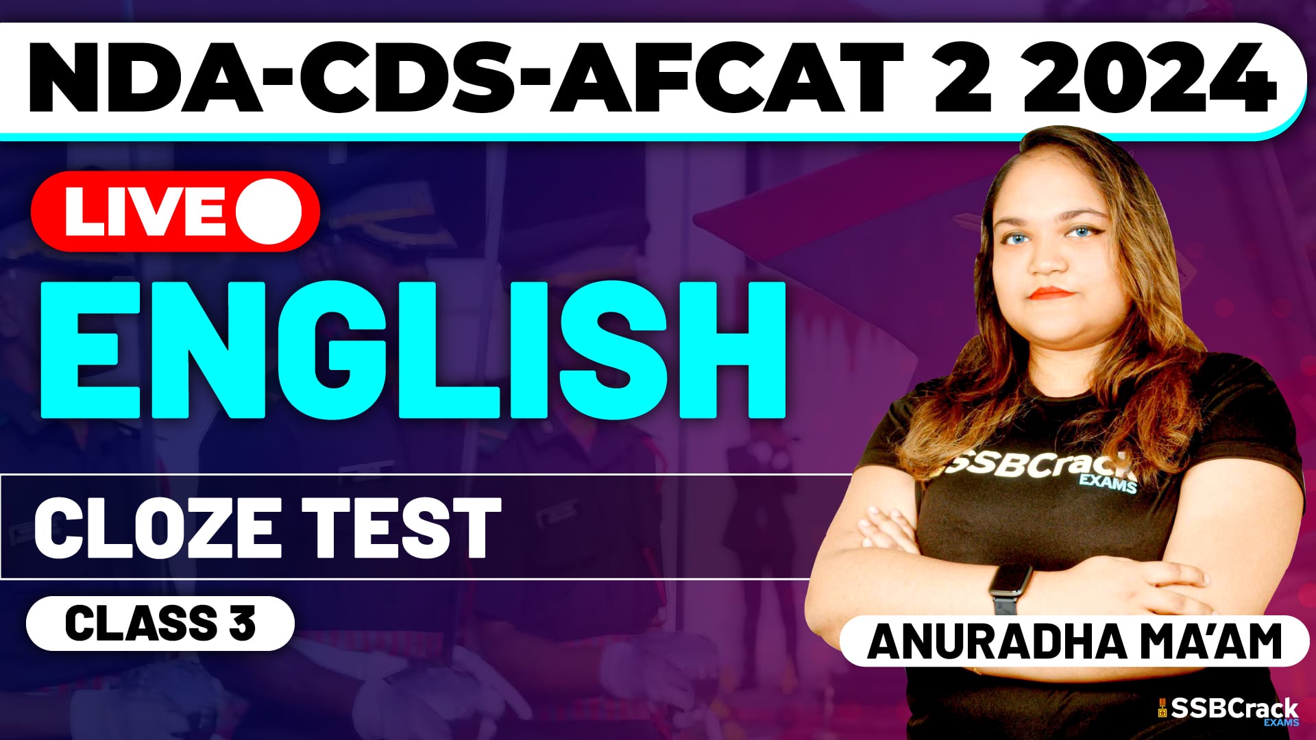 NDA CDS AFCAT 2 2024 English Cloze Test Class 3