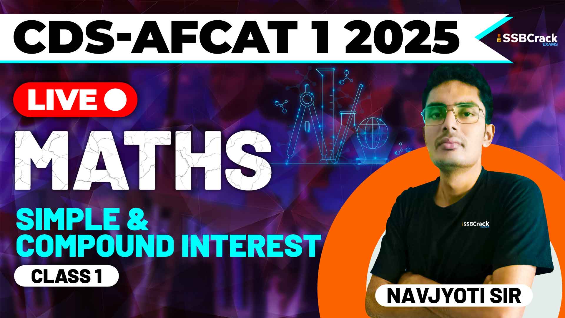 CDS AFCAT 1 2025 MATHS Simple Compound Interest Class 1