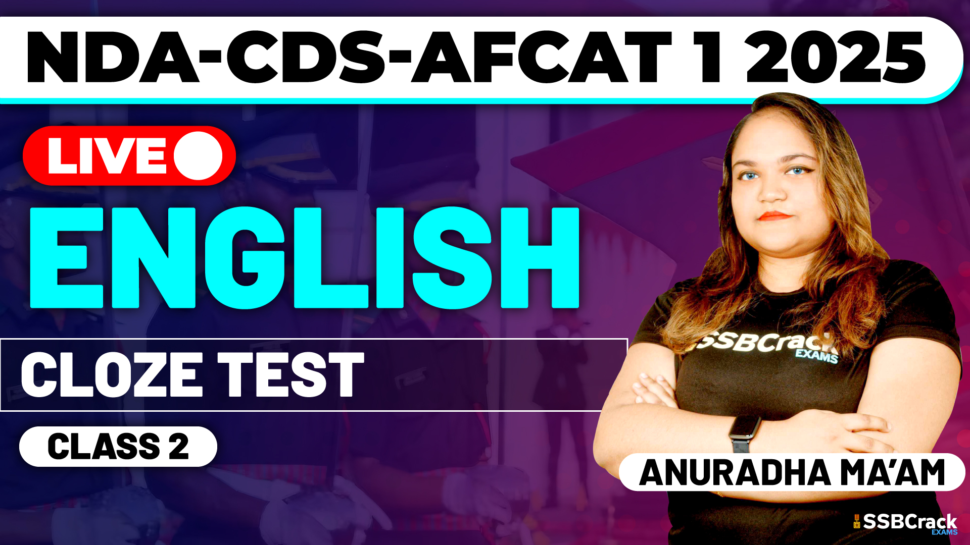 NDA CDS AFCAT 1 2025 English Cloze Test Class 2