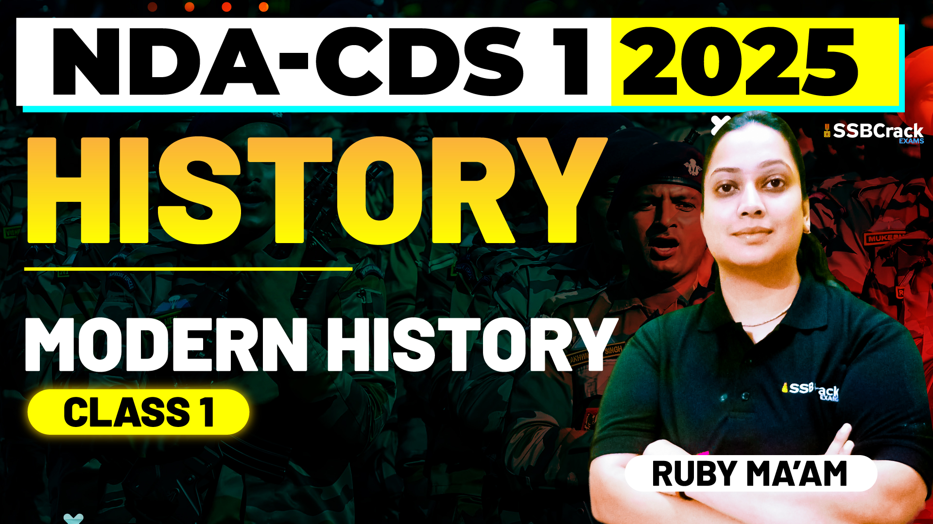 NDA CDS 1 2025 History Modern History Class 1