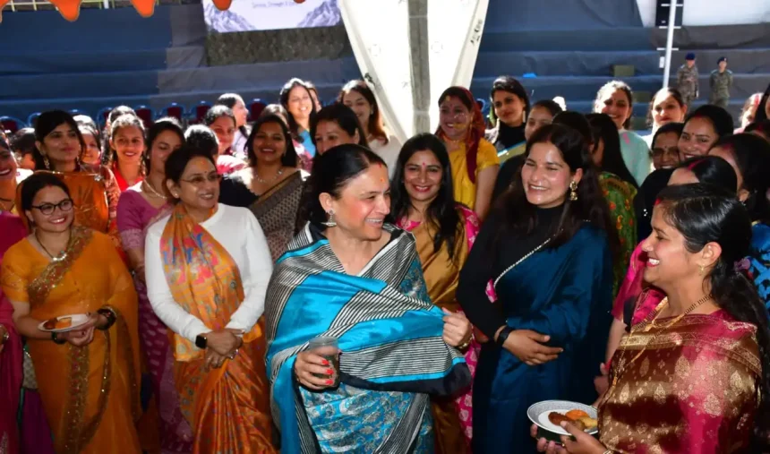 AWWA President Komal Seth Interacts with Army Families at Joshimath
